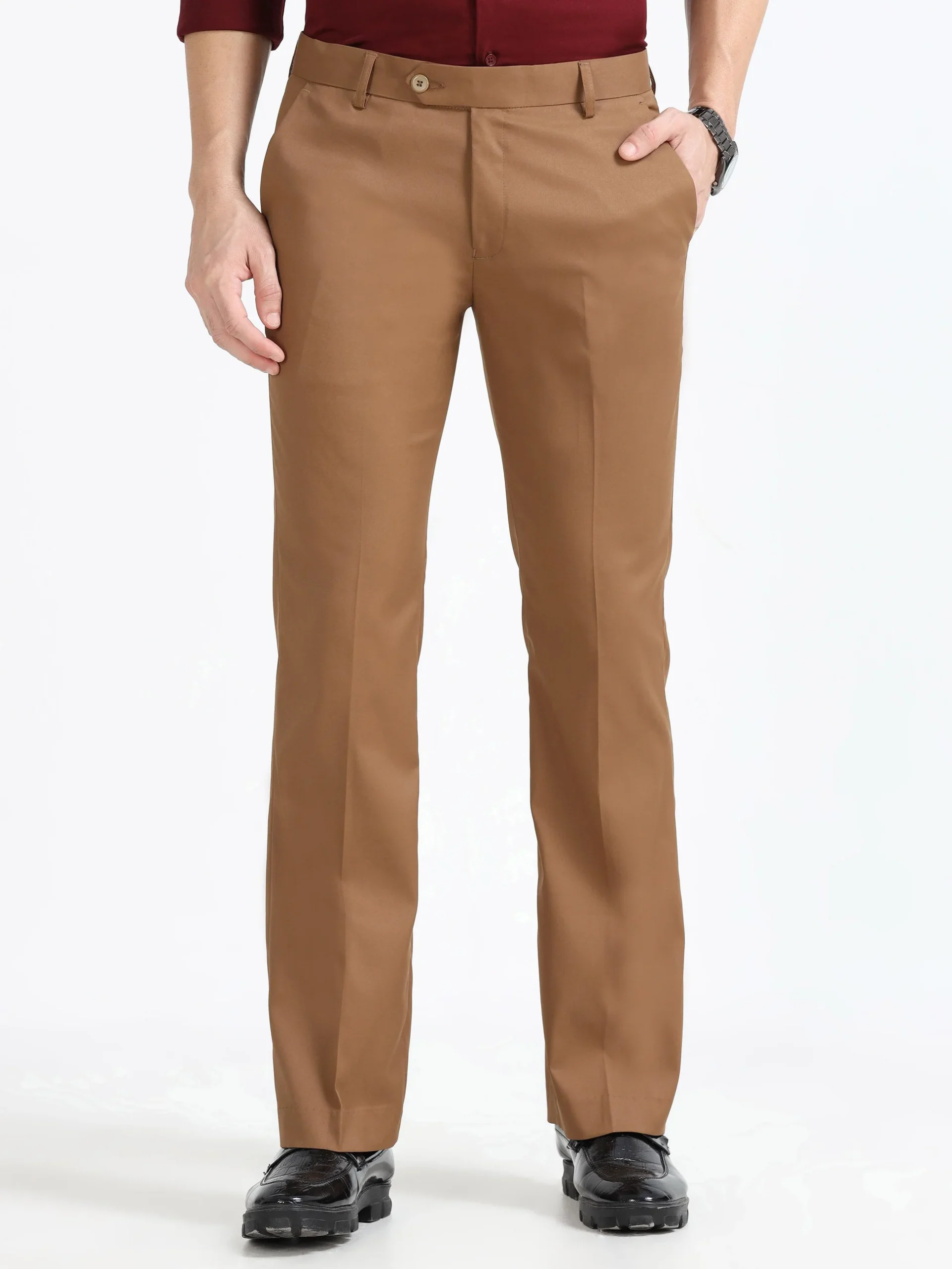 Coffee Bootcut Formal Pant