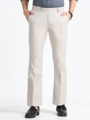Sand Grey Bootcut Formal Pant