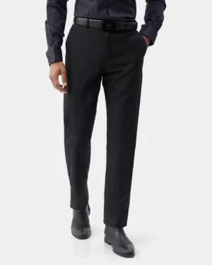 Black Solid Trouser