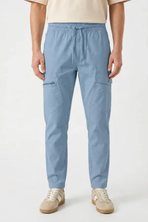 Dusty Blue Cargo Pants