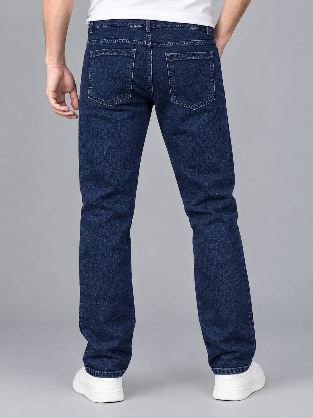 Dark Navy Straight Fit Jeans - Image 2