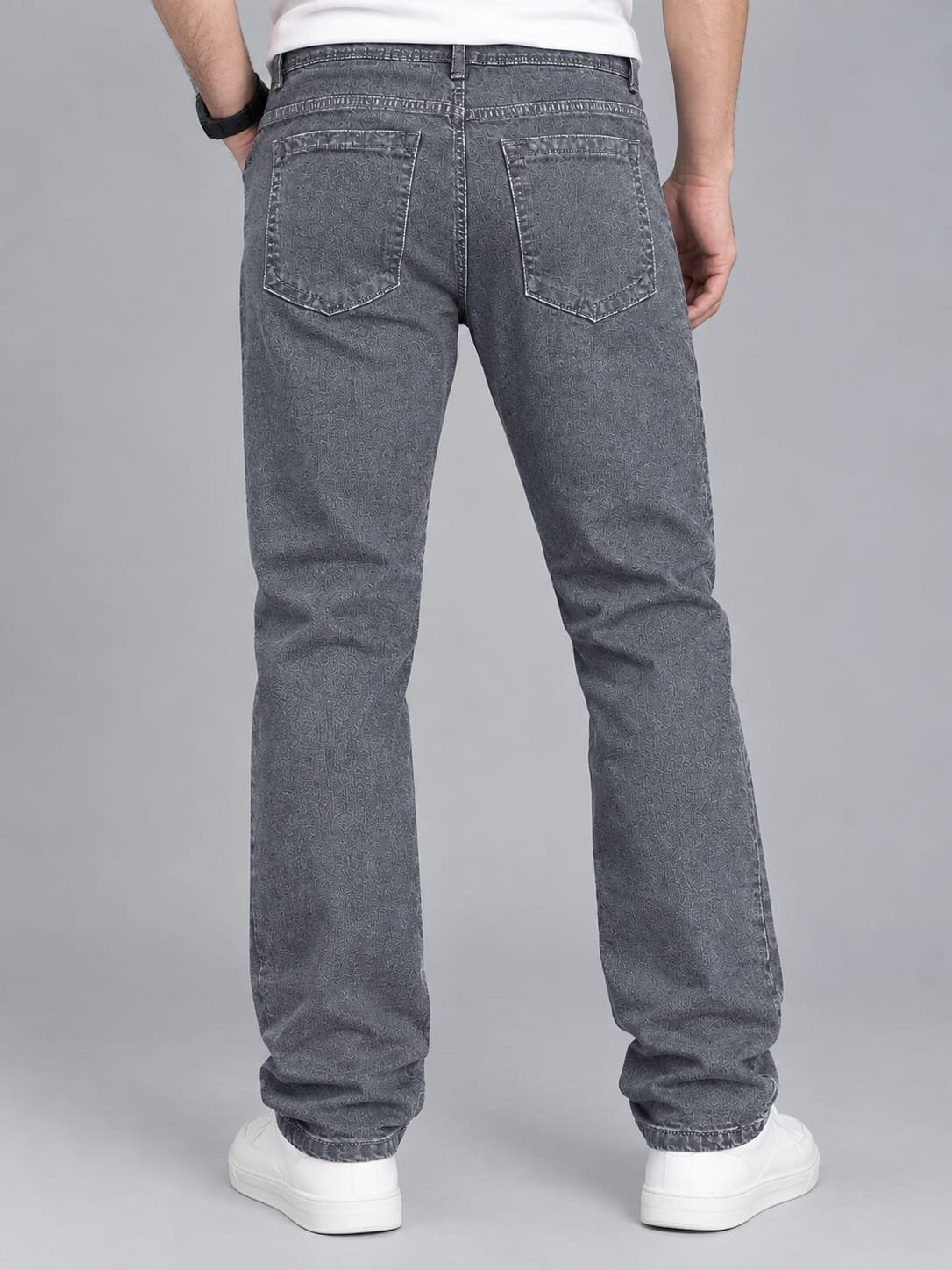 Slate Grey Straight Fit Jeans - Image 2