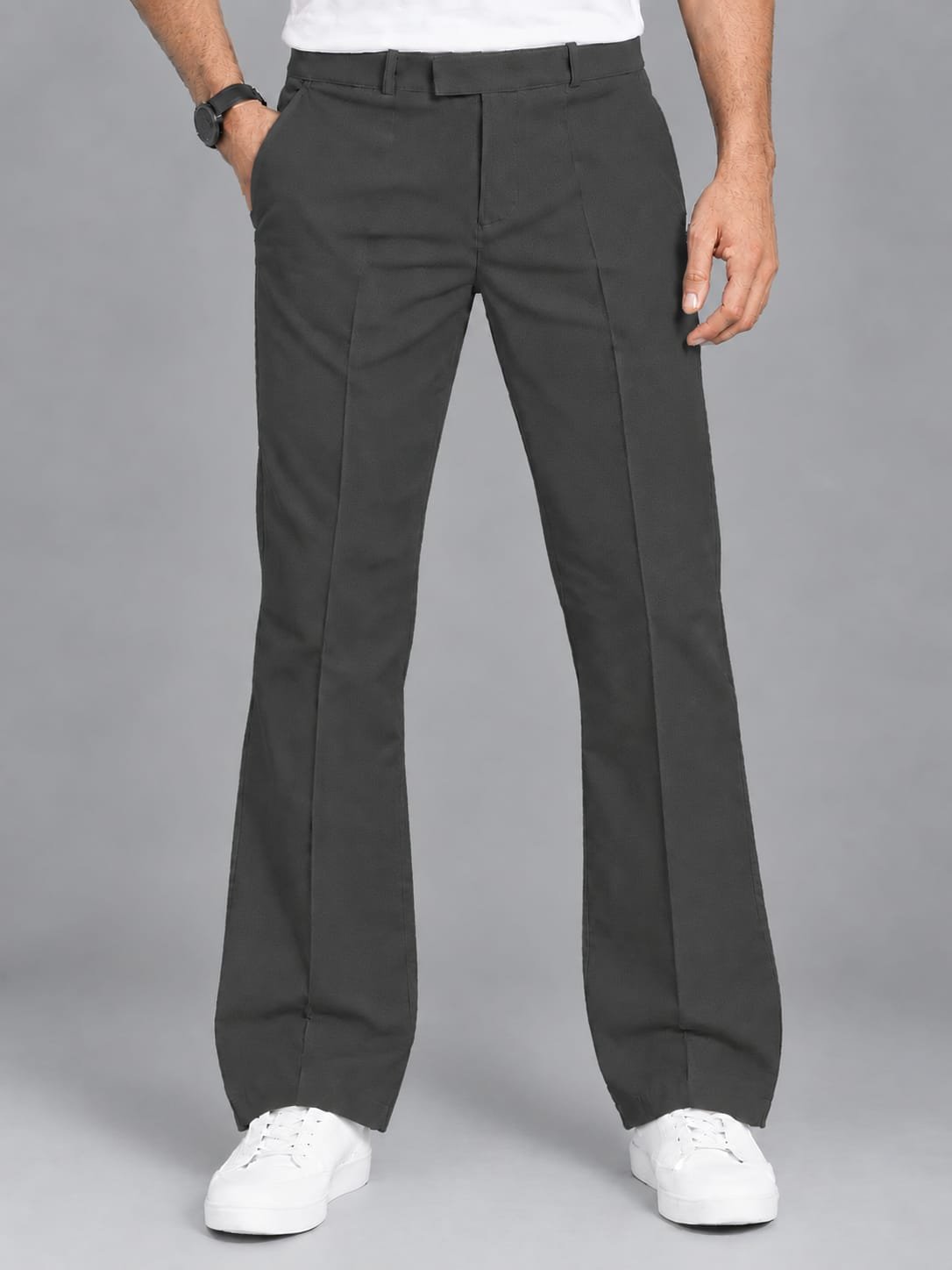 Charcoal Grey Bootcut Trouser