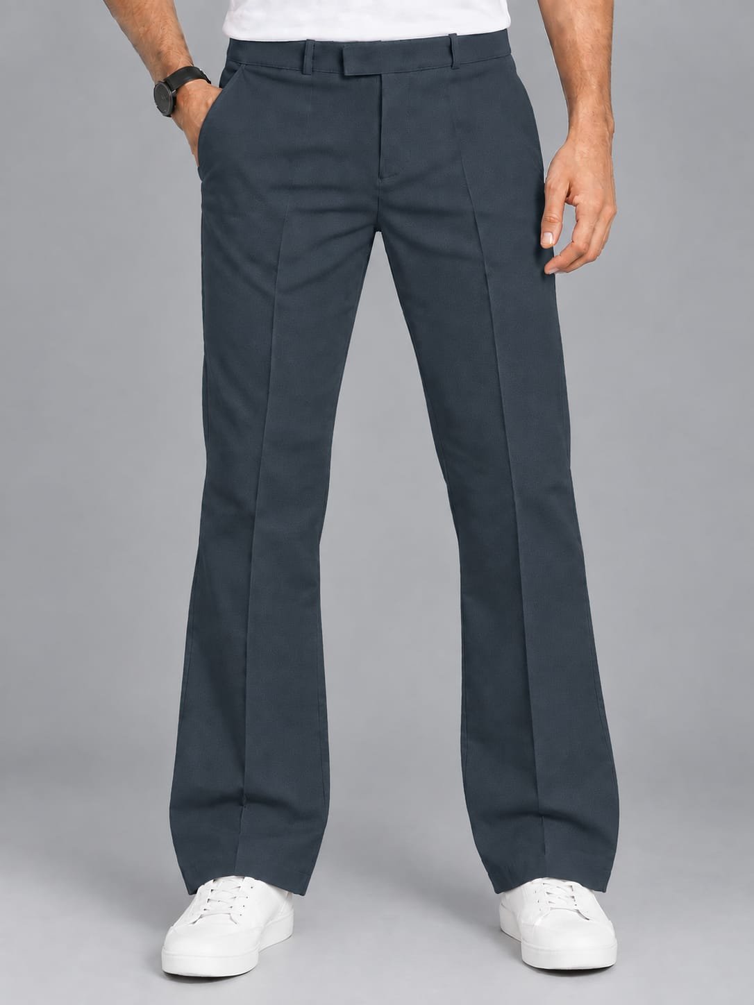 Slate Blue Bootcut Trouser